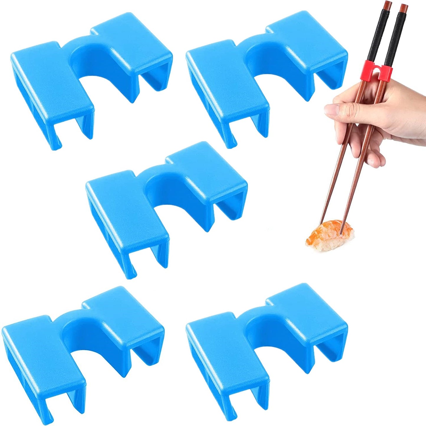 5PCS Training Chopsticks Replaceable Practice Chopsticks Plastic Non Slippery Heat Resistant Training Chopstick Right Left Hand