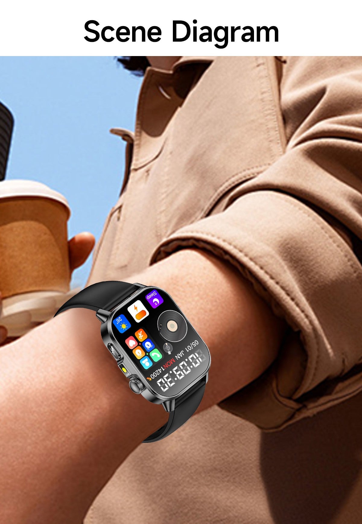 2026 New AI Health Diagnosis Smart Watch Body Analysis Uric Acid Blood lipids ECG+PPG Blood pressure call Smart watch Men Women