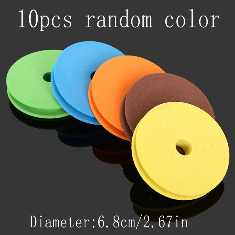 5/10pcs Fishing Foam Bobbin Diameter 4.5/5.8/6.8/10cm EVA Foam Spool Fishing Winding Board Mixed Color Fishing Line Winding Coil