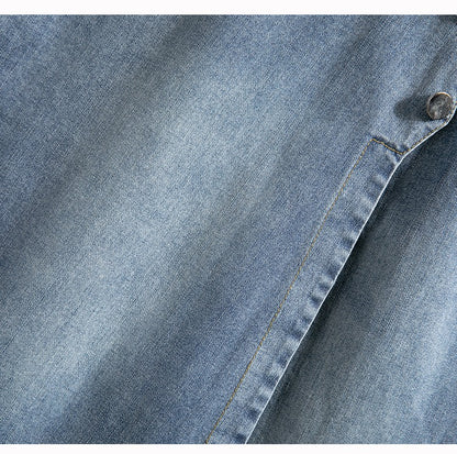 Plus Size Denim Skirt Women Autumn 2024 New High Elastic Waist Blue Color Jeans Skirts With Lining Korean Style Casual Skirt