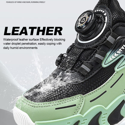 Leather Boys Kids Sneakers For Girls School Casua Outdoor Breathable Running Breathable Soft  Non-slip Children Shoes boacoisa