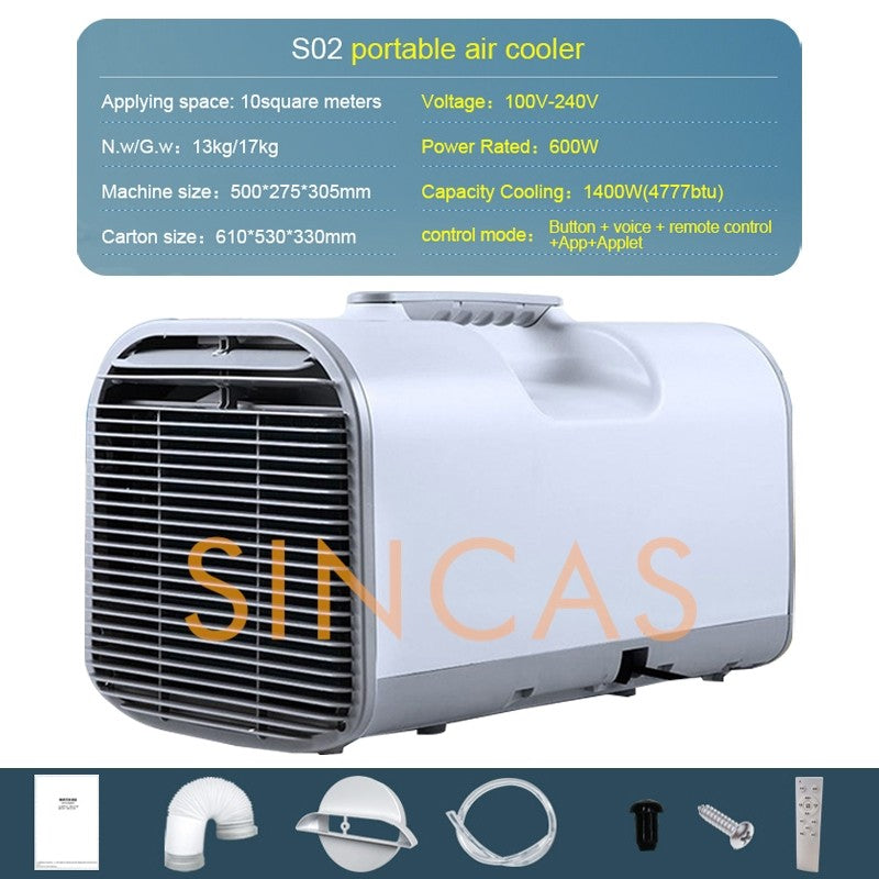 Ar Condicionado Portátil Móvel para Barraca de Camping, Garagem, Quarto, Refrigerador 600W, Mini Ar Condicionado Móvel Sem Instalação com Controle Remoto
