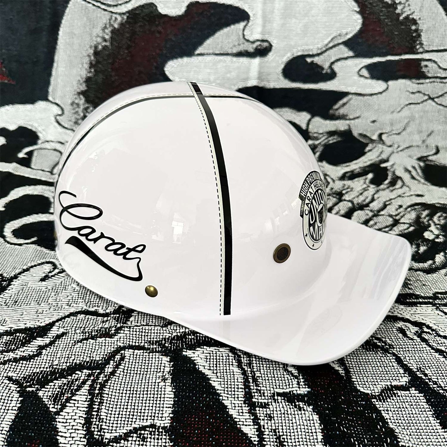 Capacete de beisebol Moto Retro Capacete de motocicleta Capacete de scooter Masculino e feminino Capacete de meio capacete de moda ao ar livre