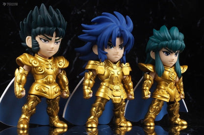 10cm Saint Seiya Anime Figura Myth Cloth Leão Aiolia Aquário Camus Câncer Máscara da Morte Cavaleiro Dourado Bonecas Japonesas Hobbies