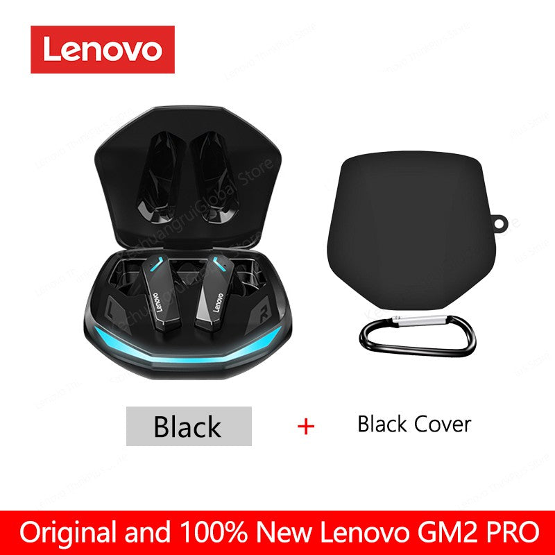 Fone de Ouvido Original Lenovo GM2 Pro Bluetooth 5.3 Sem Fio para Jogos com Baixa Latência Chamada HD Fones de Ouvido com Modo Duplo e Microfone GM2Pro
