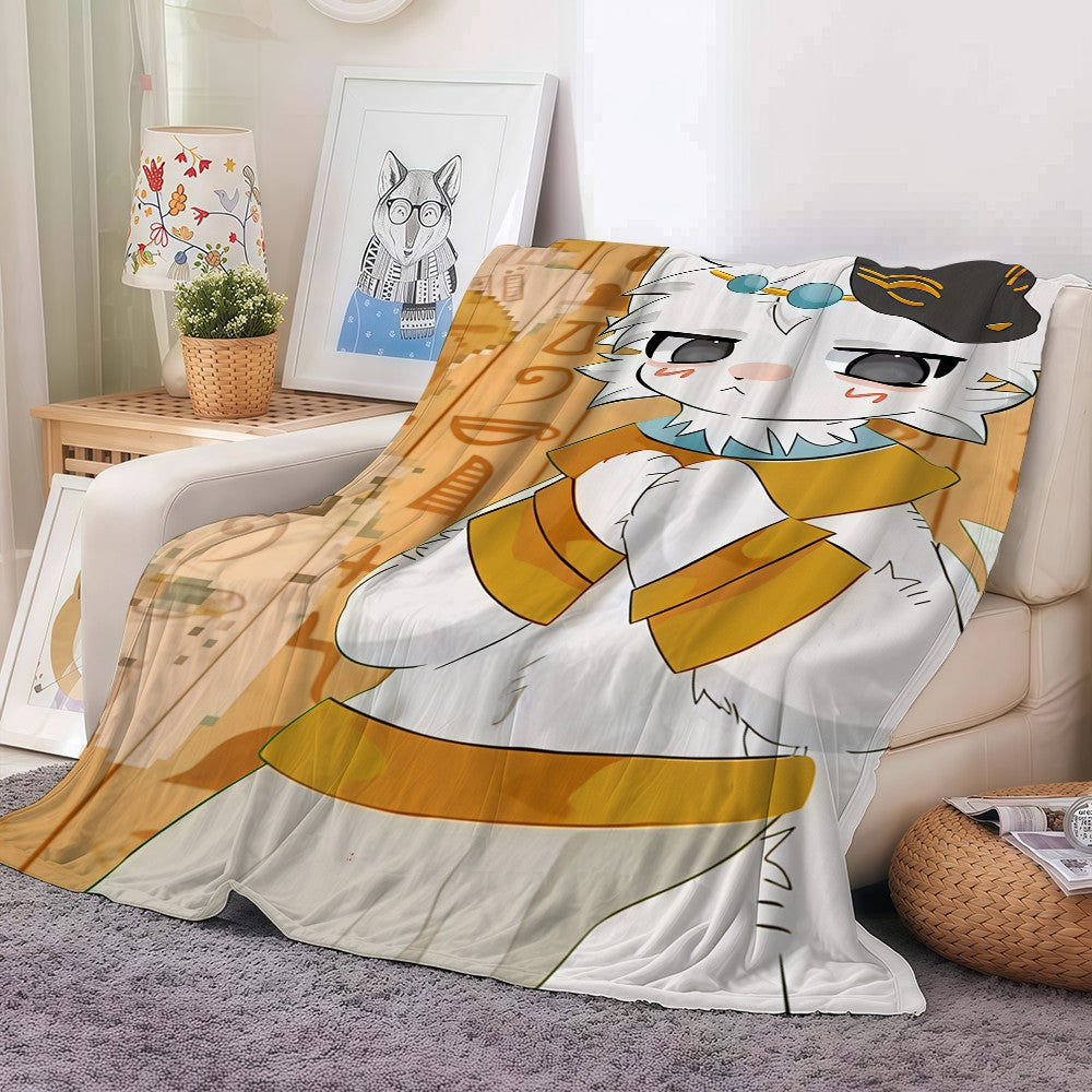 Cartoon cute B-Boykisser Blanket For Sofa Office Bed Plane Travel Sleep Read Relax Camping Soft And Warm