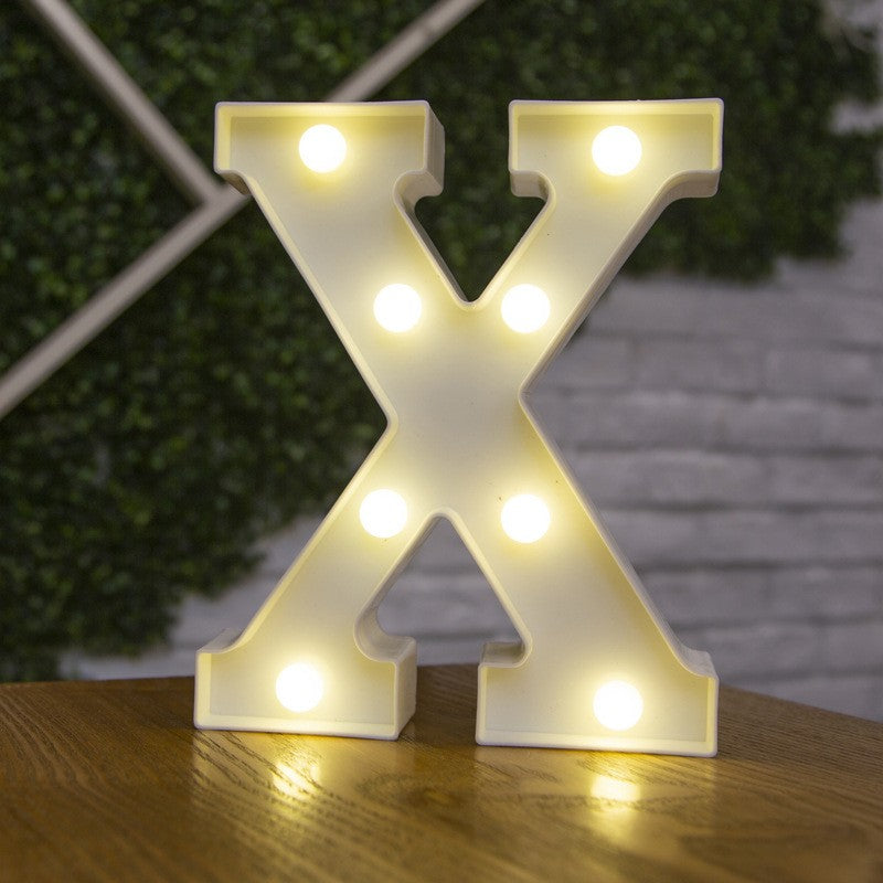 Alphabet Letter LED Lights Luminous Number Lamp Battery Warm Night Light for Home Wedding Birthday Christmas Party Decoration