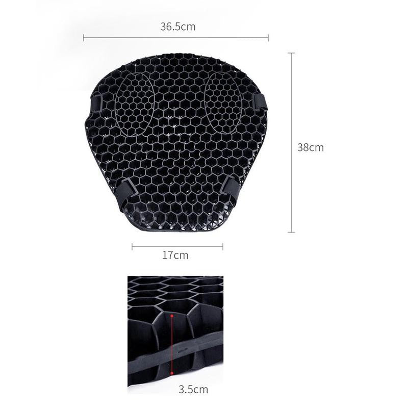 Almofada de Assento de Gel Colmeia para Moto Tecido de Malha 3D Capa de Descompressão Confortável para Moto Almofadas Absorventes de Choque e Alívio