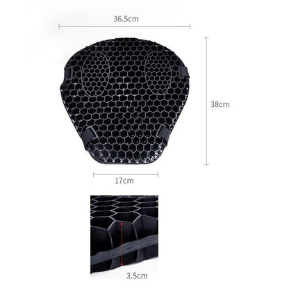 Almofada de Assento de Gel Colmeia para Moto Tecido de Malha 3D Capa de Descompressão Confortável para Moto Almofadas Absorventes de Choque e Alívio