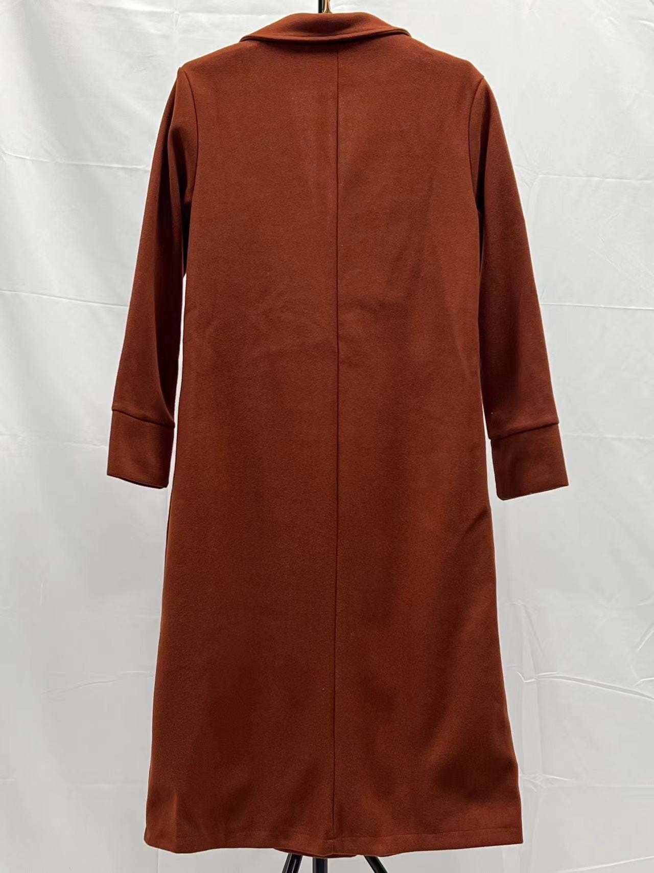 Autumn and winter 2024 new women's long woolen coat Korean version of the loose temperament haute overcoat coat