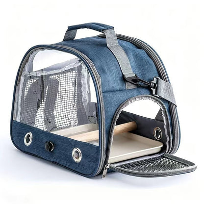 Gaiola Portátil Dobrável para Pássaros Equipada com Chassi de Plástico Bolsa de Mão Pequena para Animais de Estima Adequada para Papagaio Hamster Ouriço Esquilo
