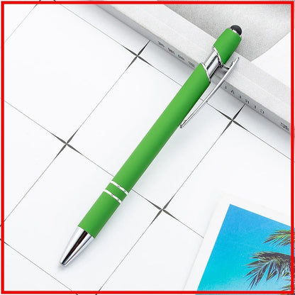 100 Pcs Light - Metal Capacitive Universal Touch Screen Stylus Ballpoint Pen Free Custom Logo Writing Stationery Office Gifts