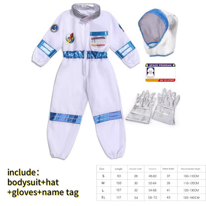 New Astronaut Boys Girls Cosplay Costume for Kids Spaceman Child Halloween Dress Up Children Rocket Jumpsuit Outfit Bodysuits