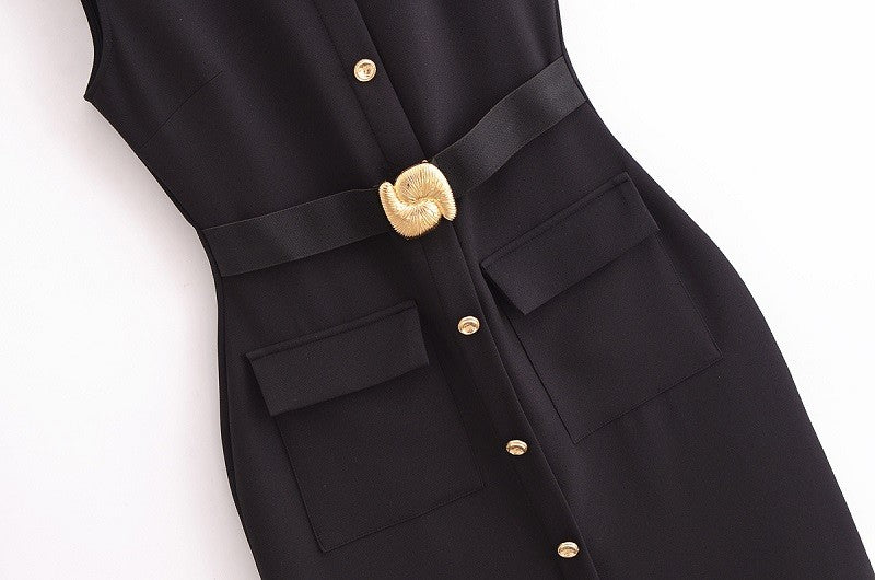 MUJER 2025 Womens Dresses Black Office Long Dresses for Women Spring Sleeveless