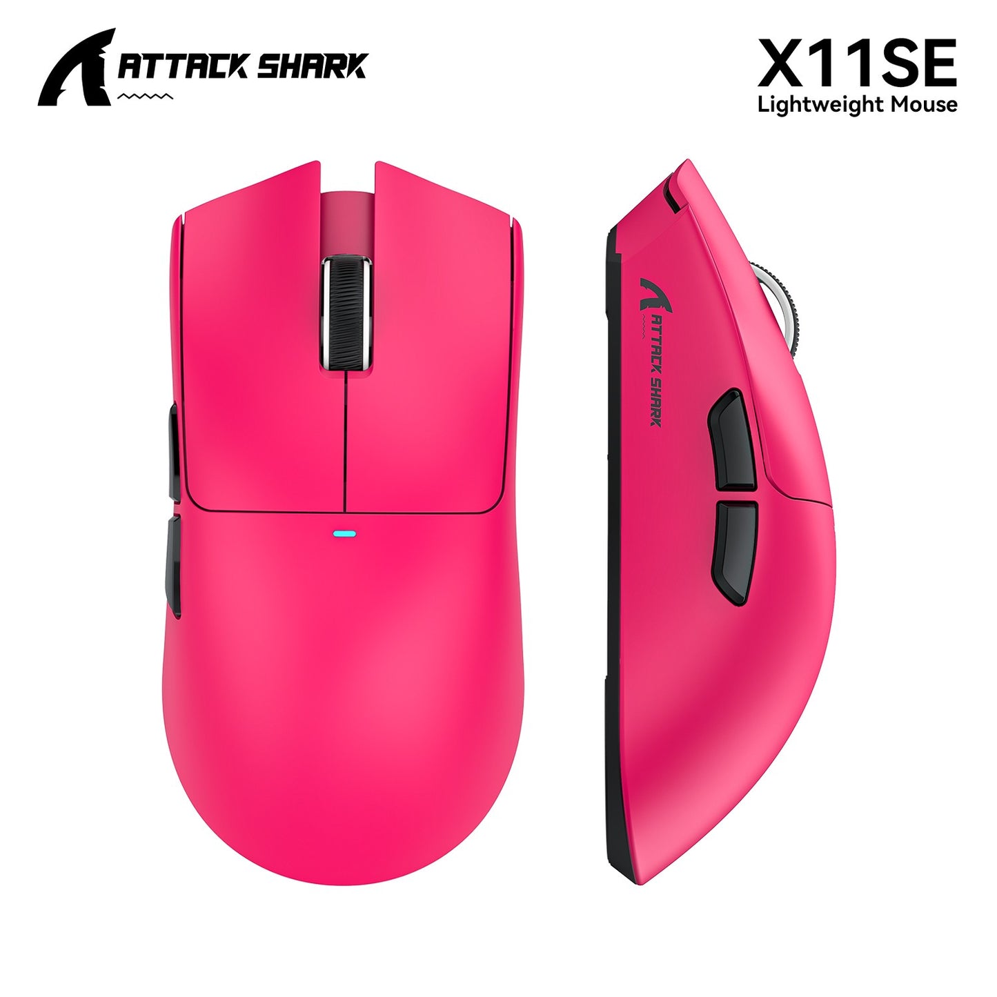 Mouse Gamer Sem Fio Attack Shark X11 X11SE, 1000 Hz, Mouse Óptico RGB 2.4G, 16000 DPI, Mouses de Computador Ergonômicos para PC Laptop Mac