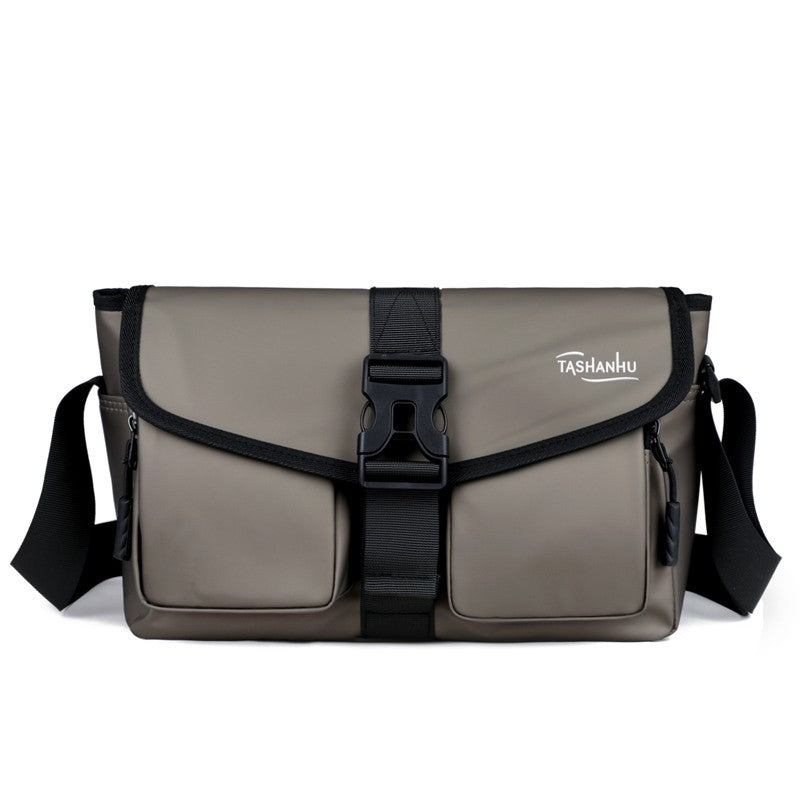 Men's Crossbody Bag Nylon Lightweight Chest Shoulder Bag with Zipper Pocket Waterproof Outdoor Travel Sport Messenger Bag