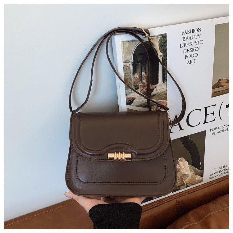 Latest Retro Crossbody Bag for Women High End Fashion Saddle Shoulder Handbag Unique Design