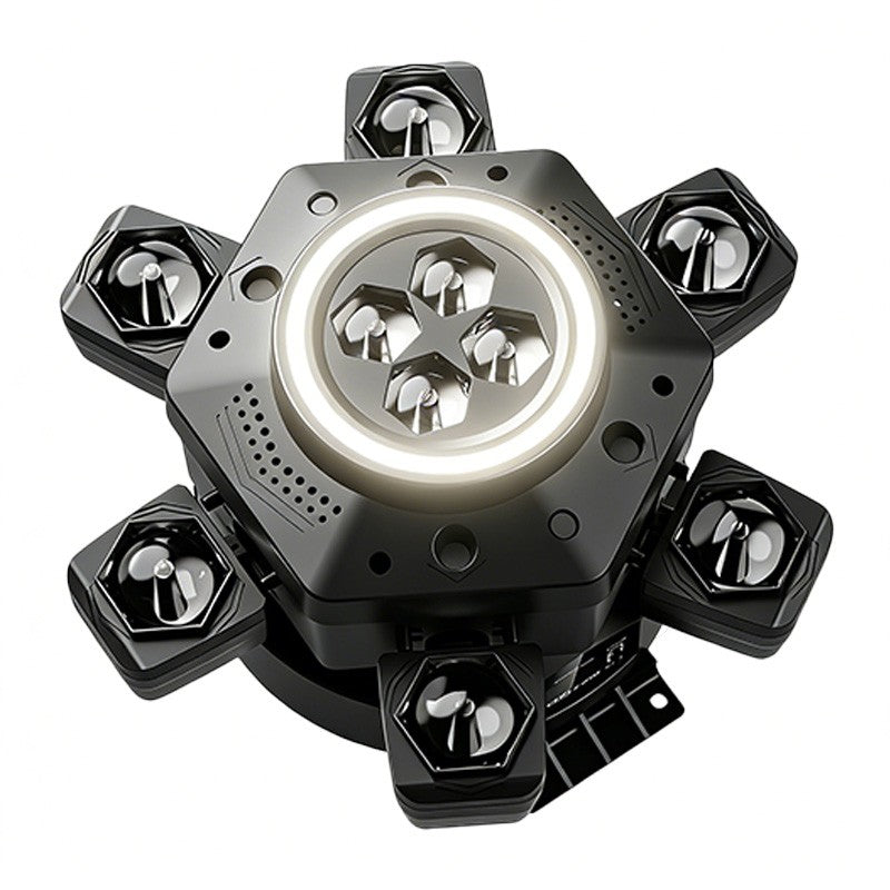 6-Arm Bee Eye Moving Head Dj Light 150W RGBW Stage Party Beam Light DMX512 Sound Activated Disco Lighting with Remoter