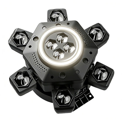 6-Arm Bee Eye Moving Head Dj Light 150W RGBW Stage Party Beam Light DMX512 Sound Activated Disco Lighting with Remoter