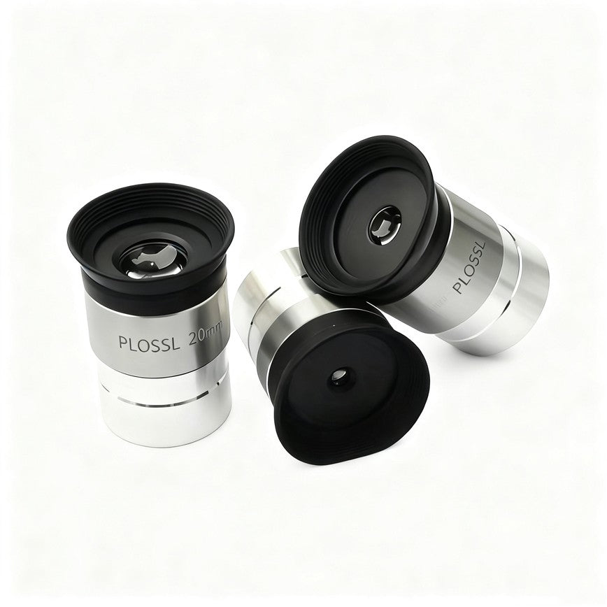Acessórios para Telescópio Astronômico Ocular PL de 1,25 polegadas 4/10/20/25mm Lente Ótica Revestimento Banda Larga Multicamadas Filme Verde Metal