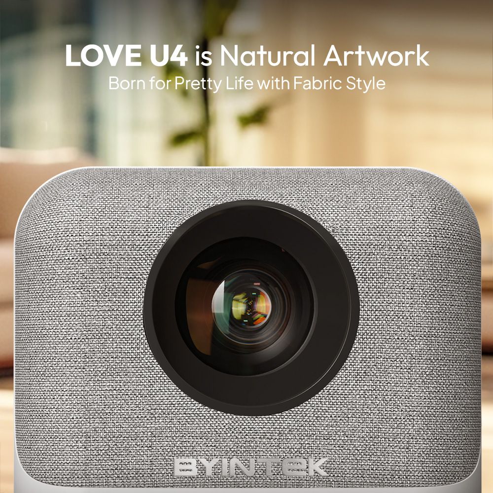 Projetor BYINTEK LOVE U4 4K Smart 1080P Mini Home Theater Vídeo Android WIFI para Smartphone Cinema