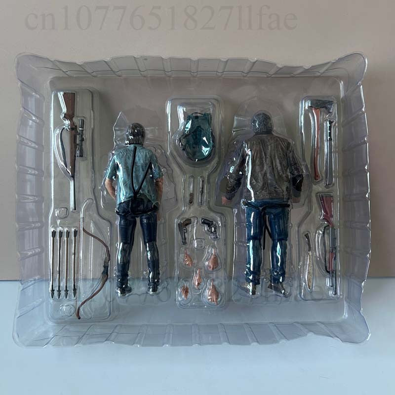 NECA The Last Of Us Part 2 Joel Ellie Com Arco Boneco de Ação 18cm Conjunto de 2 Peças Brinquedo Modelo Articulações Móveis Boneca Decoração de Quarto Presente