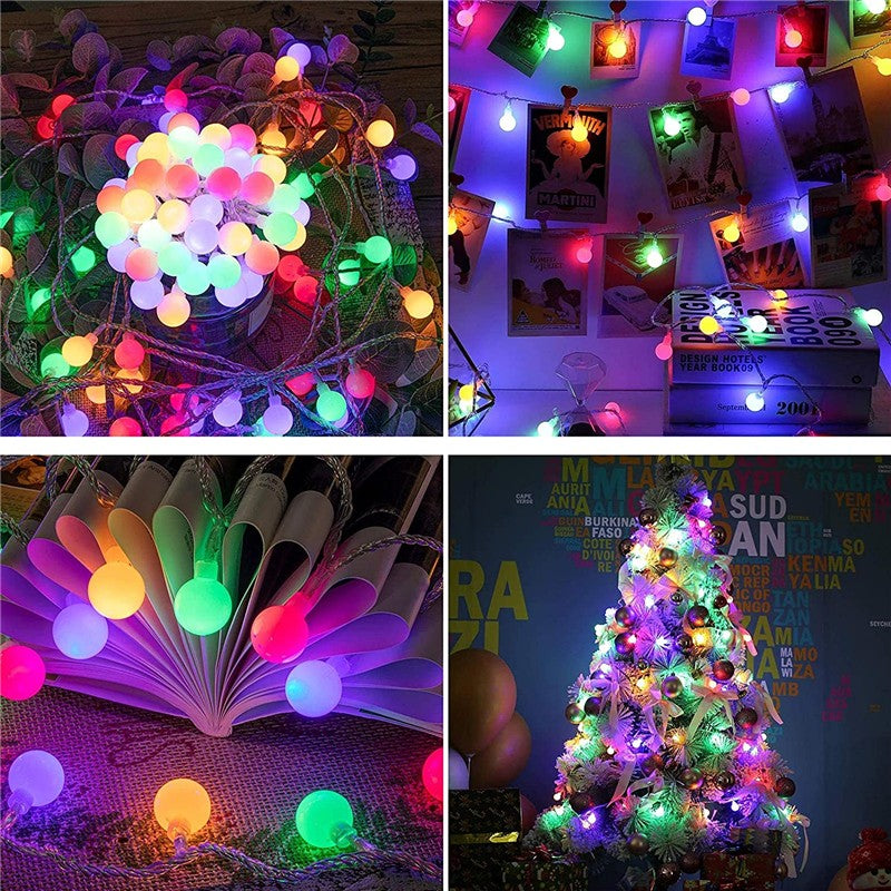 Led Globe String Lights USB Fairy String Light 50 Leds Plug in Decor for Indoor Outdoor Party Wedding Christmas Tree Garden
