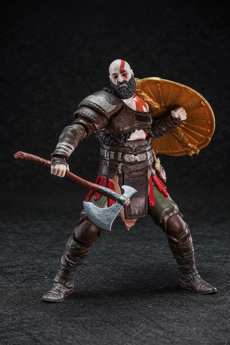 Modelo Kratos God Of War Ragnarok Figuras Jogo Action Figure Brinquedos Anime 15cm Estatueta Colecionável Boneco Articulado Presente para Exposição