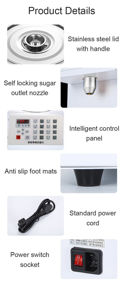 16 Grid Quantitative Fructose Filling Machine Bubble Milk Tea Shop Automatic Electric Syrup Sugar Dispenser Levulose Quantifier