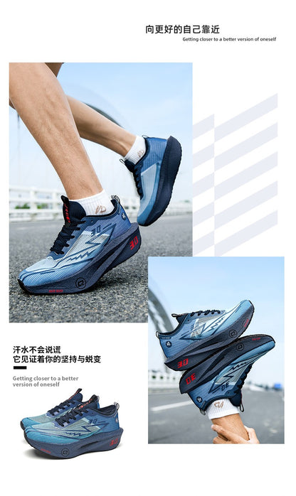NEW Running Shoes Men Sports Marathon Carbon Plate Breathable Lightweight Women Comfortable Athletic Leisure Sneakers Footwear