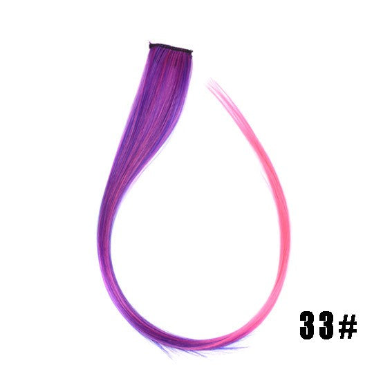 Mega Hair Tic Tac Sintético 55 cm Longo Colorido Liso Peças de Cabelo Sintéticas para Uso Diário Festas