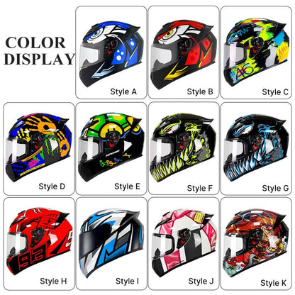 Capacete de Moto de Rosto Inteiro de Alta Qualidade Masculino Feminino Capacete de Corrida de Moto DOT capacete casqueiro casque