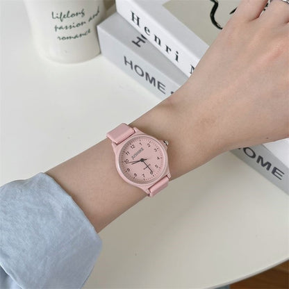 Fashion Silicone Strap Wristwatch Multi-color Student Quartz Watch Casual Adjustable Quartz Clock