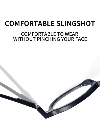 Guanhao Brand Men Reading Glasses Vintage Round Frame Clear Elderly Glasses Thick Frame Large Frame Women's Presbyopia Glasses