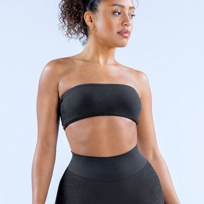 Ignite Bandeau Impact Sport Bra Women Seamless Yoga Bra Medium Support Padded Gym Crop Top Stretchy Fitness Back Cross Sport Top