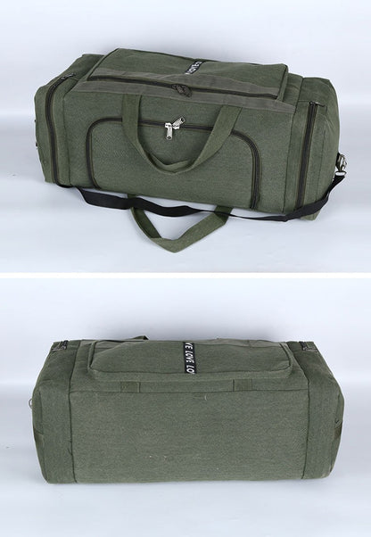 Large Canvas Travel Duffel Bag Waterproof Men's Shoulder Luggage Storage Bags Outdoor Trainning Fitness Sports Handbag XA927D