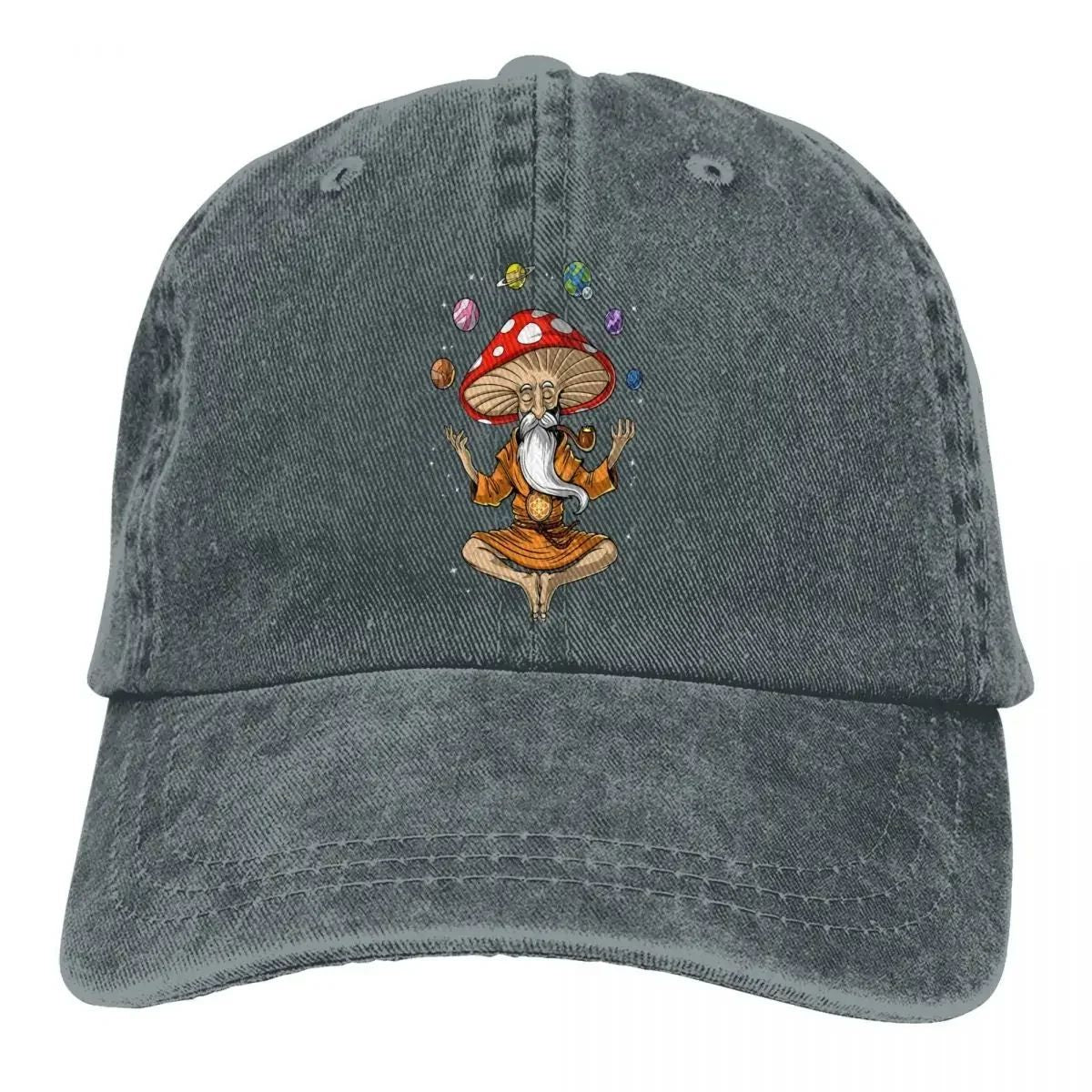 Boné de Beisebol Masculino Lavado Cogumelo Mágico Buda Trucker Bonés Snapback Chapéu de Pai Psychonauts Rasputin Chapéus de Jogo de Ação