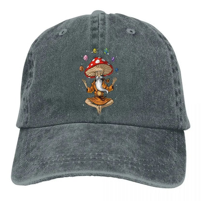 Boné de Beisebol Masculino Lavado Cogumelo Mágico Buda Trucker Bonés Snapback Chapéu de Pai Psychonauts Rasputin Chapéus de Jogo de Ação