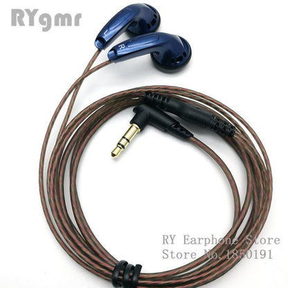 Fone de ouvido intra-auricular original RY4S de 15mm com som de qualidade musical Fone HIFI (fone estilo MX500) Cabo hifi de 3,5mm com conector em L