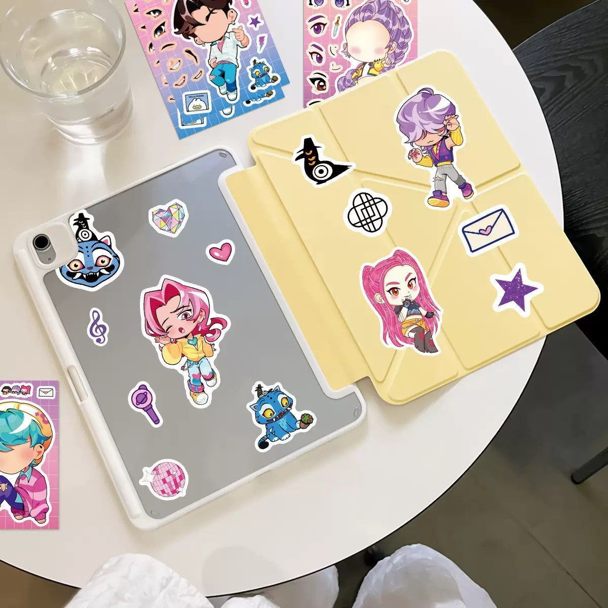 16PCS Cute Make a Face Stickers DIY Handicrafts Waterproof Puzzle Reward K-POP Stationery Stickersk Party Favors Gift