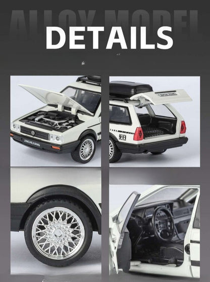 Diecast 1:32 VW SANTANA Wagon Alloy Car Model with Sound Light Children Boy Birthday Gift Toy Vehicles Miniature Voiture