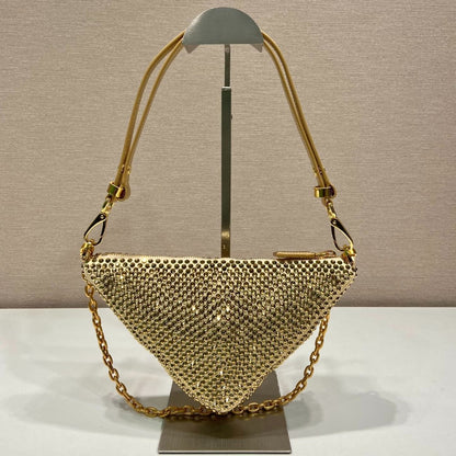 Luxury Designer Evening Clutch Bag Women's High Quality Famous Brand Rhinestone Chain Shoulder Bag 2025 Fashion Statement Purse