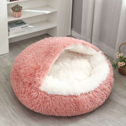 Cama Redonda para Cães, Quente de Inverno, Cama de Gato de Pelúcia, Cesto para Cães Lavável, Cama de Estimação para Cães de Pequeno, Médio e Grande Porte, Sofá para Gatos