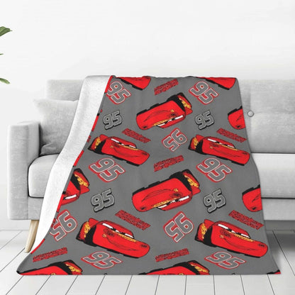 Cars Lightning McQueen 95 Flannel Blanket Life Is A Highway Super Warm Throw Blanket for Couch Bed Picnic Bedspread Sofa Bed