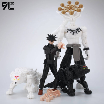 9L3D Anime Impresso Jujutsu Kaisen Sukuna Yuji Yuta Satoru Gojo Bonecos Sorte Dummy 13 Articulados para Modelagem Brinquedos Manequins