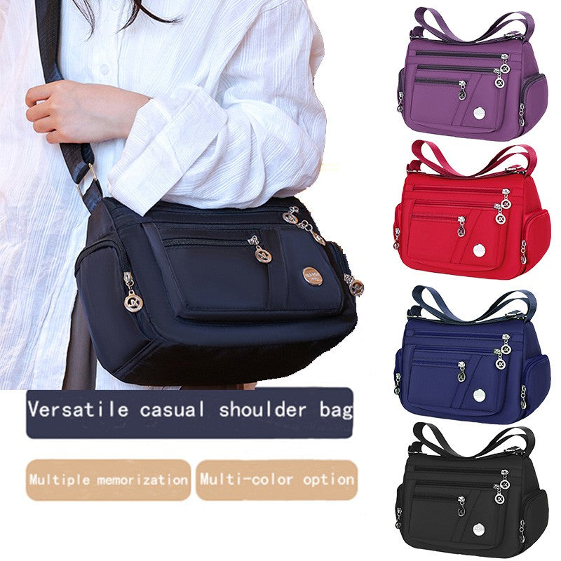 Fashionable Multi-Pocket Large Capacity Bag, Can Be Worn on One Shoulder or Diagonally, Casual and Versatile