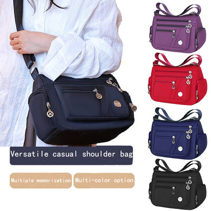 Fashionable Multi-Pocket Large Capacity Bag, Can Be Worn on One Shoulder or Diagonally, Casual and Versatile
