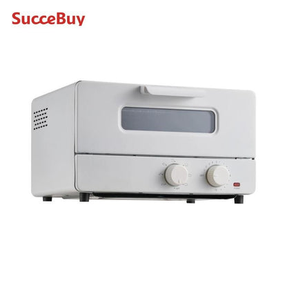 Forno a Vapor Torradeira VEVOR 5 EM 1 12L Forno de Convecção 1300W Forno Torradeira a Vapor de Bancada Combinado com Grelhador Bandeja de Pizza Luvas Branco