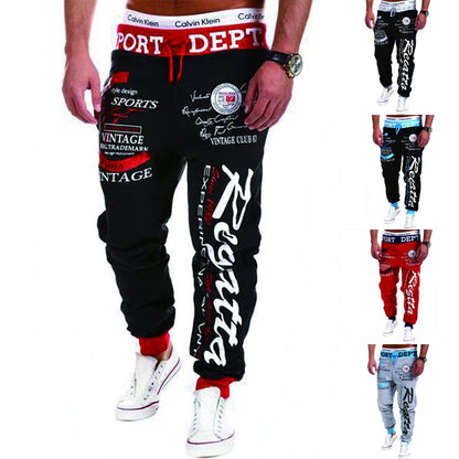 Men Streetwear Sweatpants Y2K Graffti Hip Hop Drawstring Waist Relaxed Fit Jogger Pants with Pockets Loose Drop Crotch Trousers