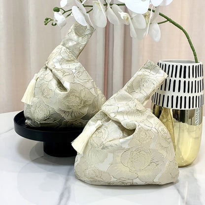 Chinese Style Embroidered Shoulder Bag Elegant Handbag Retro Small Square Bag Wedding Party Luxury Designer Women Evening Clutch